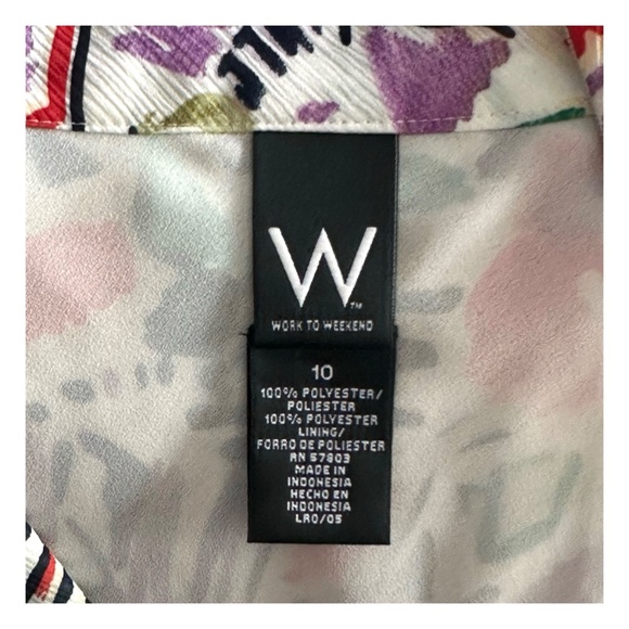 W Work To Weekend Women’s Skirt Size 10 Multicolor Asymmetrical - Picture 4 of 5